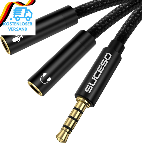 Kopfhörer Adapter Splitter 3.5Mm Stecker Auf Doppel 3.5 Mm Buchse Klinkenstecker - Bild 8 von 12