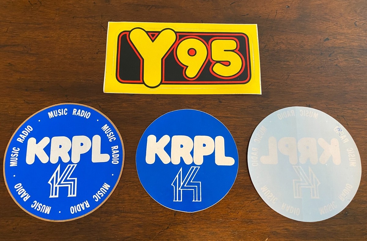 Vintage Radio Station Stickers Decals 1980s? KRPL 14 Moscow Idaho