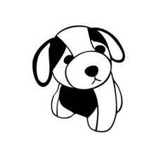 Dog Cute Look - Vinyl Decal Sticker for Wall, Car, iPhone, iPad, Laptop, Bike