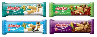 Traditional Czech Candy Corn Tube Wafer Alaska Trubicky Milk Chocolate Hazelnut