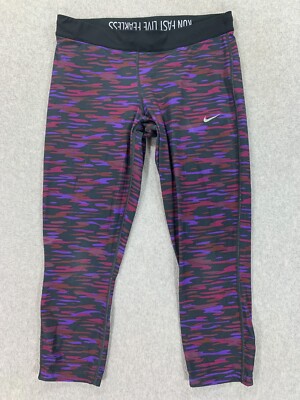 Nike Dri Fit 3/4 Length Compression Running Training Tights (Women's Large) 