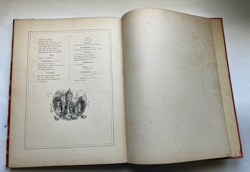 Rare 19th C German Prose & Illustrations Book FAUST Goethe Publisher STOEFER - Picture 8 of 12