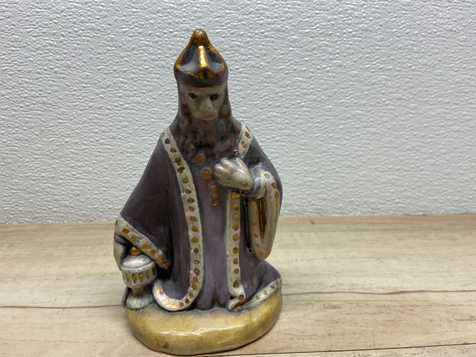 Vtg Unbranded Ceramic Wise Man Nativity Scene Figurine Christmas Decor