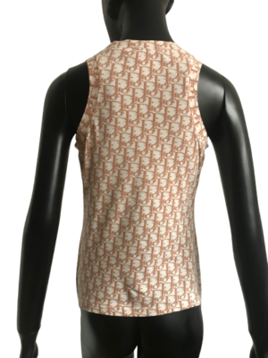 ❤️CHRISTIAN DIOR ,monogram brown tank top embroidered flowers