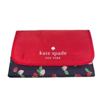 New Kate Spade Large Strawberry Toss Packable Picnic Beach Blanket Mat 55"x 57"