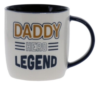 Daddy Hero Legend Kid Art Coffee Mug Ceramic Ideas Fathers Day 250ml Dad FDM078