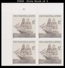 USA5 #3869 MNH PB4 U.S.S. Constellation