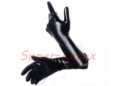 Latex Gloves Heavy Rubber 0.8MM Short Gloves Black 0.8mm Latex Gloves S M L