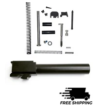 GL0CK 19 9mm Barrel With Upper Parts Slide Completion Kit USA Made Black Nitride