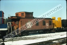 Original Slide Grand Trunk Western GTW 77096 Caboose 40th St. Chicago ILL 4-8-72