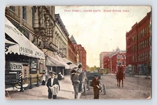 Postcard Iowa Cedar Rapids IA Third Street Coca Cola Boyson Jewelry 1910 Posted
