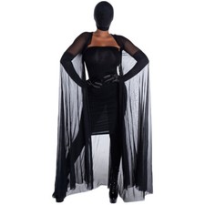Women's Vampire Masked Witch Dress Cloak Halloween Costume Makeup Ball Dress