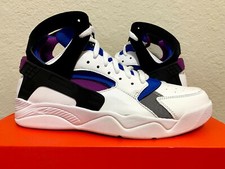 Nike Air Flight Huarache PRM QS Blanco Negro Lyon Azul Berry (686203-100) talla 8