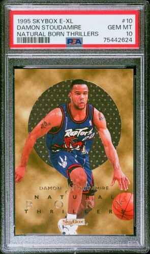 1995 1996 SKYBOX E-XL "NATURAL BORN THRILLERS" DAMON STOUDAMIRE ROOKIE RC PSA 10 - Picture 1 of 2