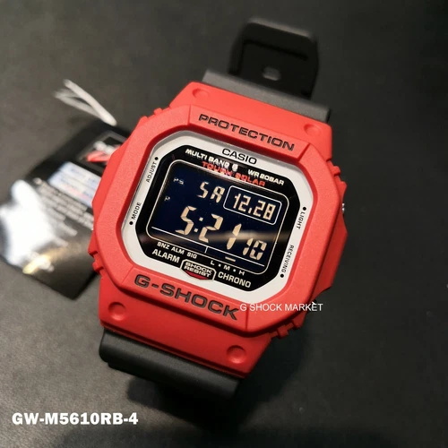 GW-M5610RB-4 Casio G-Shock Black Red Street Casual Fashions Men's Watch 