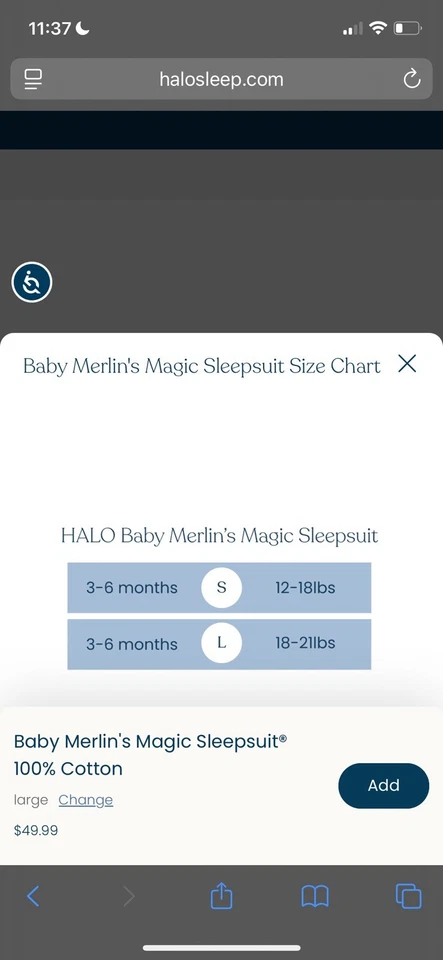 Костюм для сна Baby Merlin's Magic маленький размер 3-6 месяцев (12-18 фунтов) синий - Изображение 3 из 4
