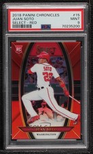 2018 Panini Chronicles Select Red Prizm 48/99 Juan Soto #15 PSA 9 MINT 06bg
