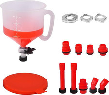 15PCS Car Coolant Funnel Kit, No-Spill Vehicle Radiator Filling Funnel Bleeder w