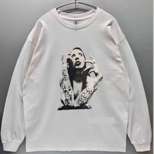 Unisex New and Unused Marilyn Manson Ron T Long Sleeve T-Shirt White