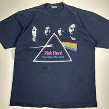 Vintage 90s Pink Floyd Dark Side Of The Moon Black T-shirt Size XL All Sport Tag