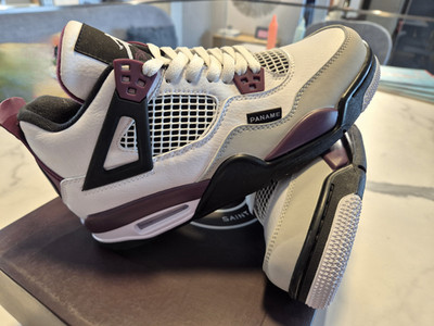 AIR JORDAN 4 RETRO PSG White/Bordeaux-Neutpal Grey Größe 39 NEU und ungetragen
