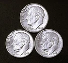 1949 P-D-S 10c SILVER Roosevelt Dimes  Year Set.  CH GEM BU   (R254)