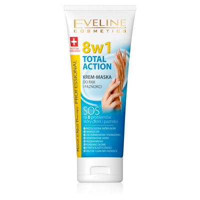 5901761913446 Eveline Cosmetics HandNail Therapy Total Action 8w1 krem-maska do 