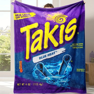 Gemütliche Flanelldecke Takis Muster Baumwolle Polyester Wärme Retro