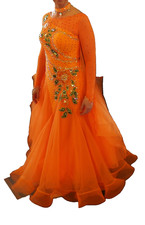 Standard Turnierkleid - Gr. 36/38 - orange