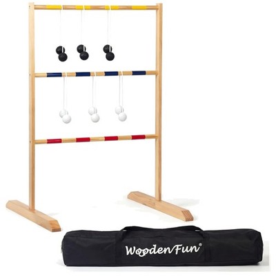 Leitergolf Spiel Holz Outdoor Wurfspiel Bälle Tasche Familienspass für Kinder