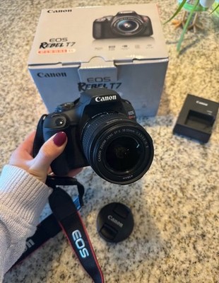 Canon EOS Rebel T7 Digital SLR Camera 24.1 MP Wi-Fi Auto Focus 
