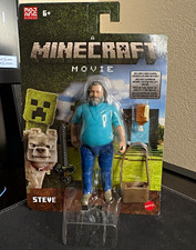 Mattel A Minecraft Movie Steve Action Figure w/ Sword, Chicken Leg  Satchel