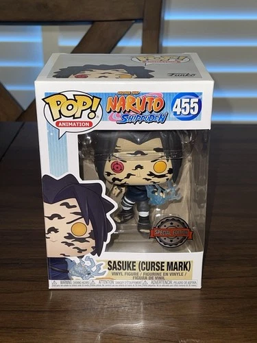 Funko Pop! #455 Sasuke Curse Mark Naruto Exclusive Special Edition Sticker Vault