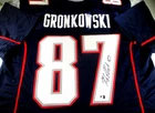 Rob Gronkowski / Autographed New England Patriots Custom Football Jersey / COA
