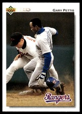 Gary Pettis 1992 Upper Deck #179 Rangers MLB READ FREE SHIPPING AutographDen