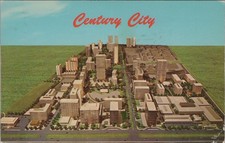 Century City Model Aerial View Los Angeles California CA postcard MQ4
