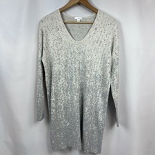 Pure Jill Gray Gradient Geometric Sweater Dress Size Medium