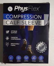 Calf Compression Sleeves for Men and Women - 1 Pair/Black/Large