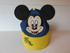 Disney Parks Mickey Mouse Ears Baseball Cap Blue Yellow Youth Size Snap Back Hat