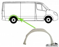 Radlauf Reparaturblech Rechts Hinten FüR Ford Transit Bus 2.5 Di 2.9I 91-00