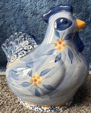 Temp-Tations Old World Blue Ceramic Rooster O...