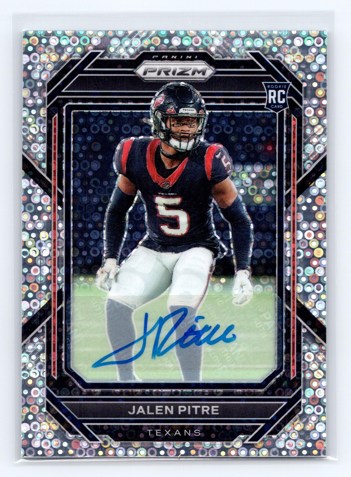 2022 Panini Prizm #383 Jalen Pitre Rookie Autographs Prizm No Huddle