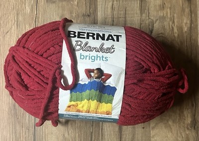Spinrite 161212-12001 Bernat Blanket Brights Big Ball Yarn-Racecar Red