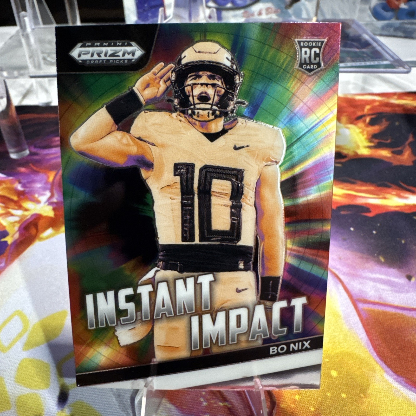 2024 Panini Prizm Draft Picks Bo Nix #11-BN Instant Impact RC Rookie