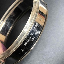 B5119 Michael Kors silvertone acrylic hinged ...