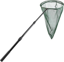 Professional Insect and Butterfly Net with 14" Stainless Ring, 26" Net Depth, St