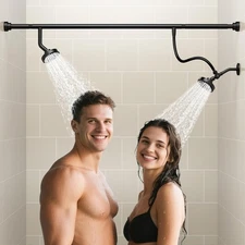 Dual Shower Head for Couples, High Pressure Double Shower Heads for Two People