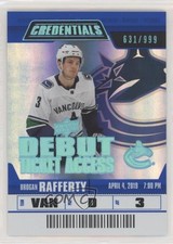2019 Credentials Debut Ticket Access /999 Tier 1 Brogan Rafferty Rookie RC 8db