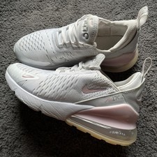 Nike Air Max 270 White Pink Running 943345-103 Youth GS 3.5Y / Women's 5