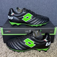 Lotto Stadio OG II FG Soccer Cleats F tbol Boots Men  s Size 7 Black Green NEW